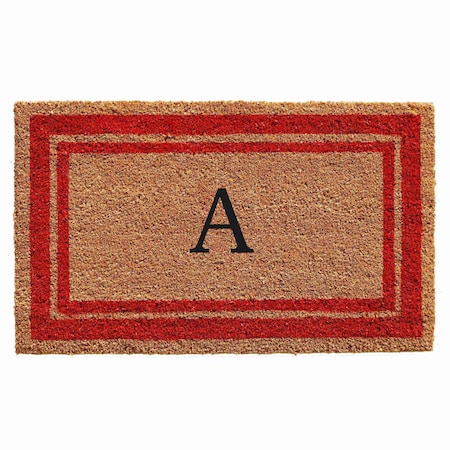 Calloway Mills Monogram Door Mat, Natural, Red, 18 in W x 30 in L 153031830A